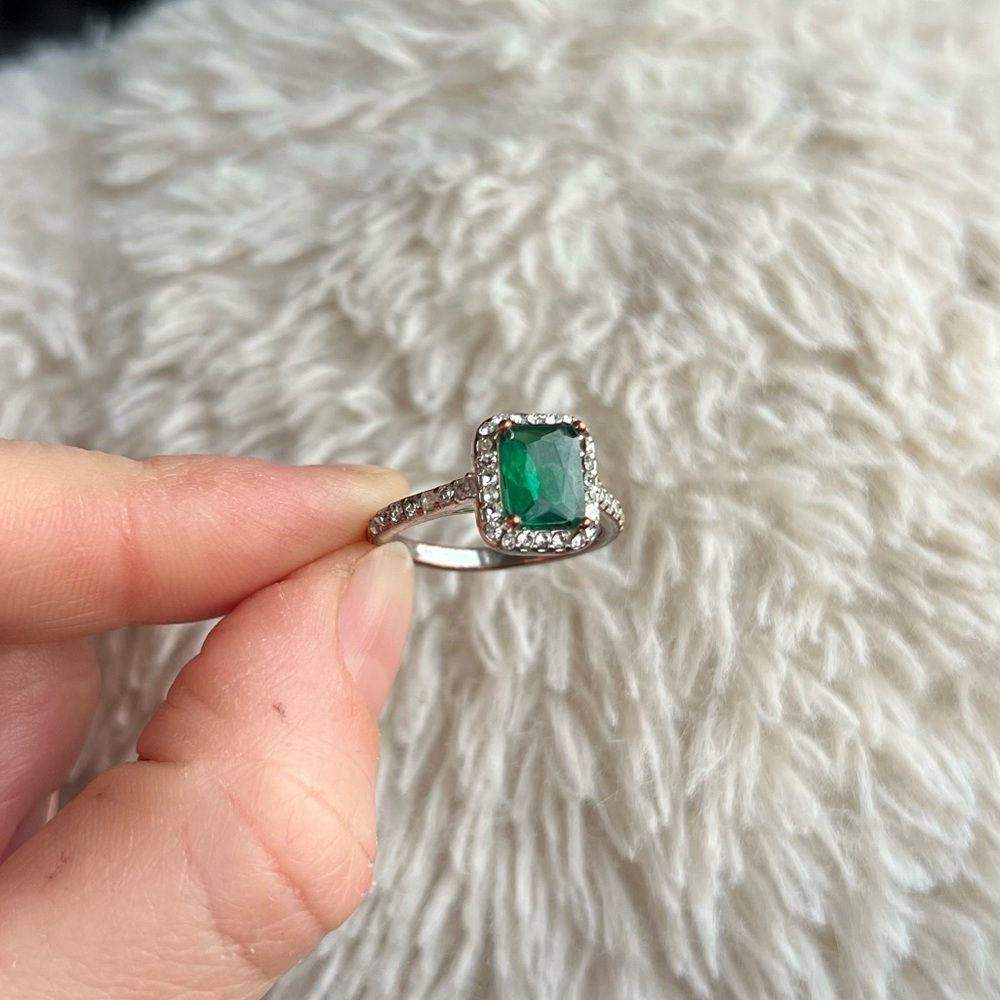 Simulated Emerald Ring